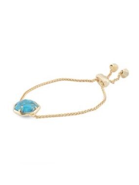 Kendra Scott Gold Bracelet with Turquoise Blue Stone